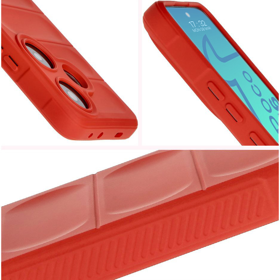 Textured sides and raised edges of the screen and camera in Bizon Case Tur