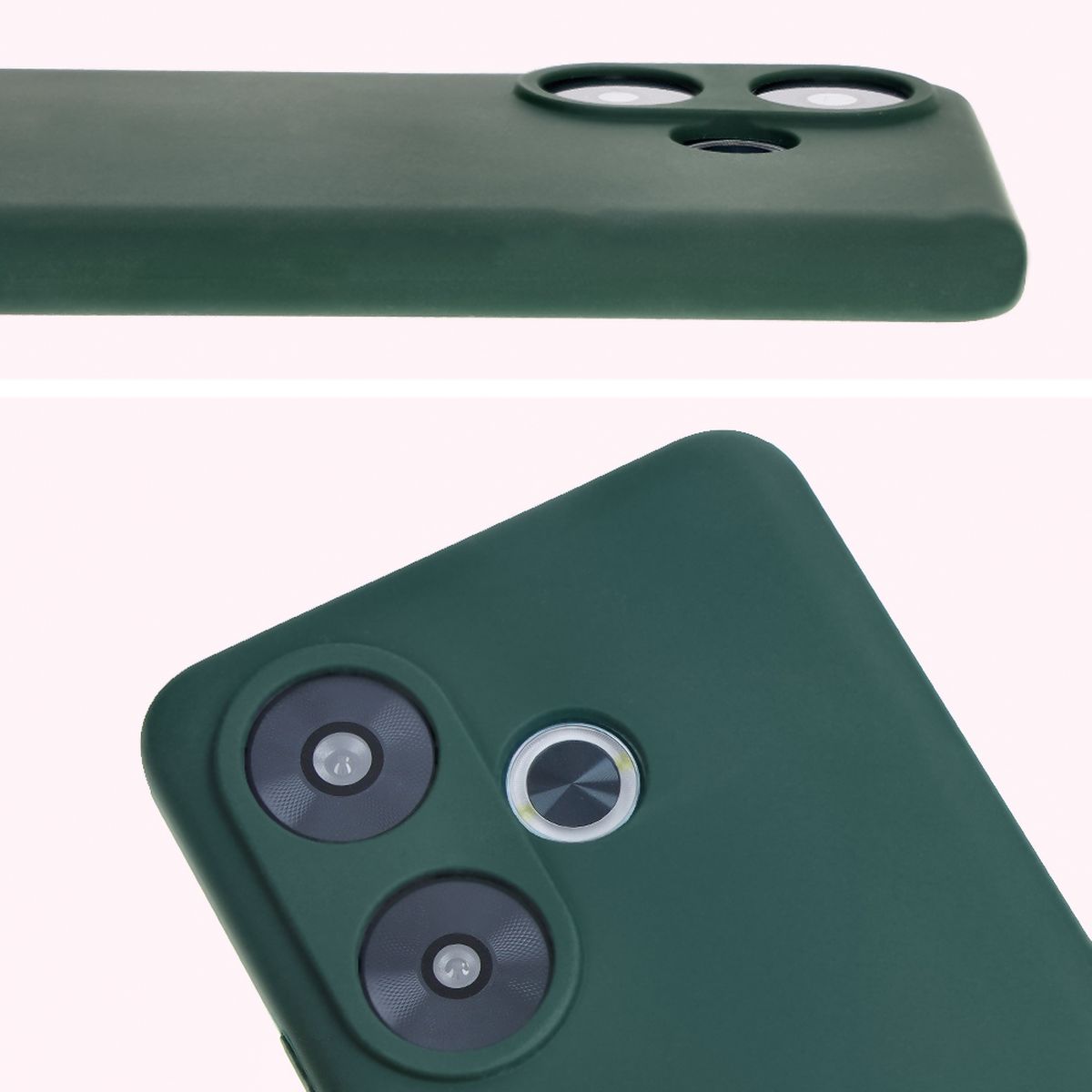 Prim-plan pe decupajele pentru obiective în husa Bizon Soft Case
