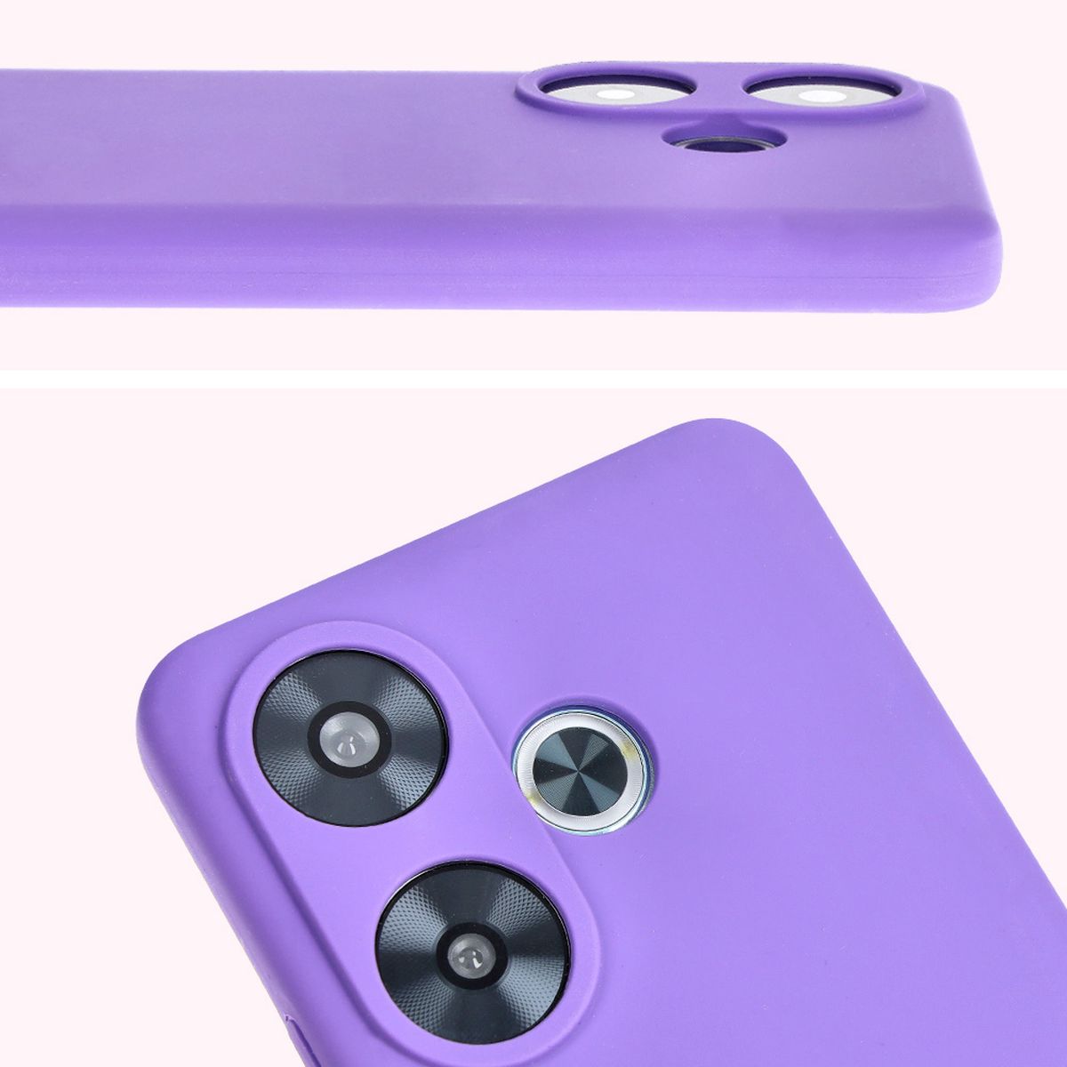 Prim-plan pe decupajele pentru lentile în husa Bizon Soft Case
