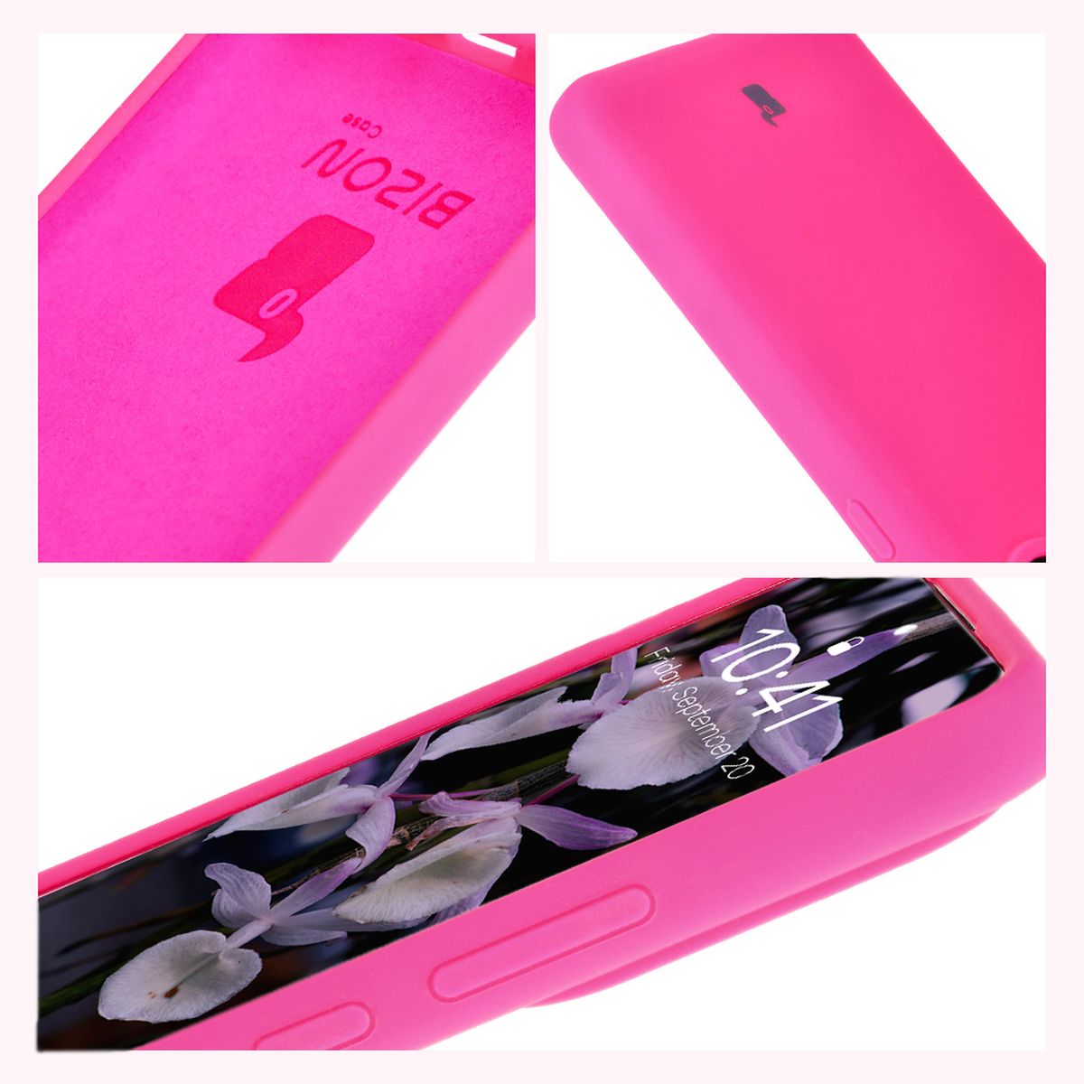 Bizon Soft Case construction: integrated covers, raised edges, and microfiber padding