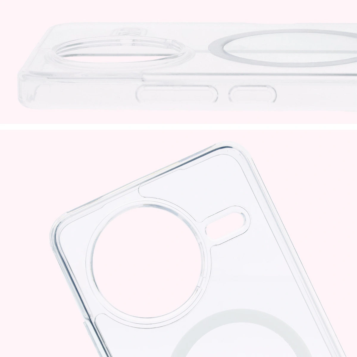 Full cutout and raised edges for the camera in the Bizon Case CrystalO for Xiaomi POCO F7 Pro