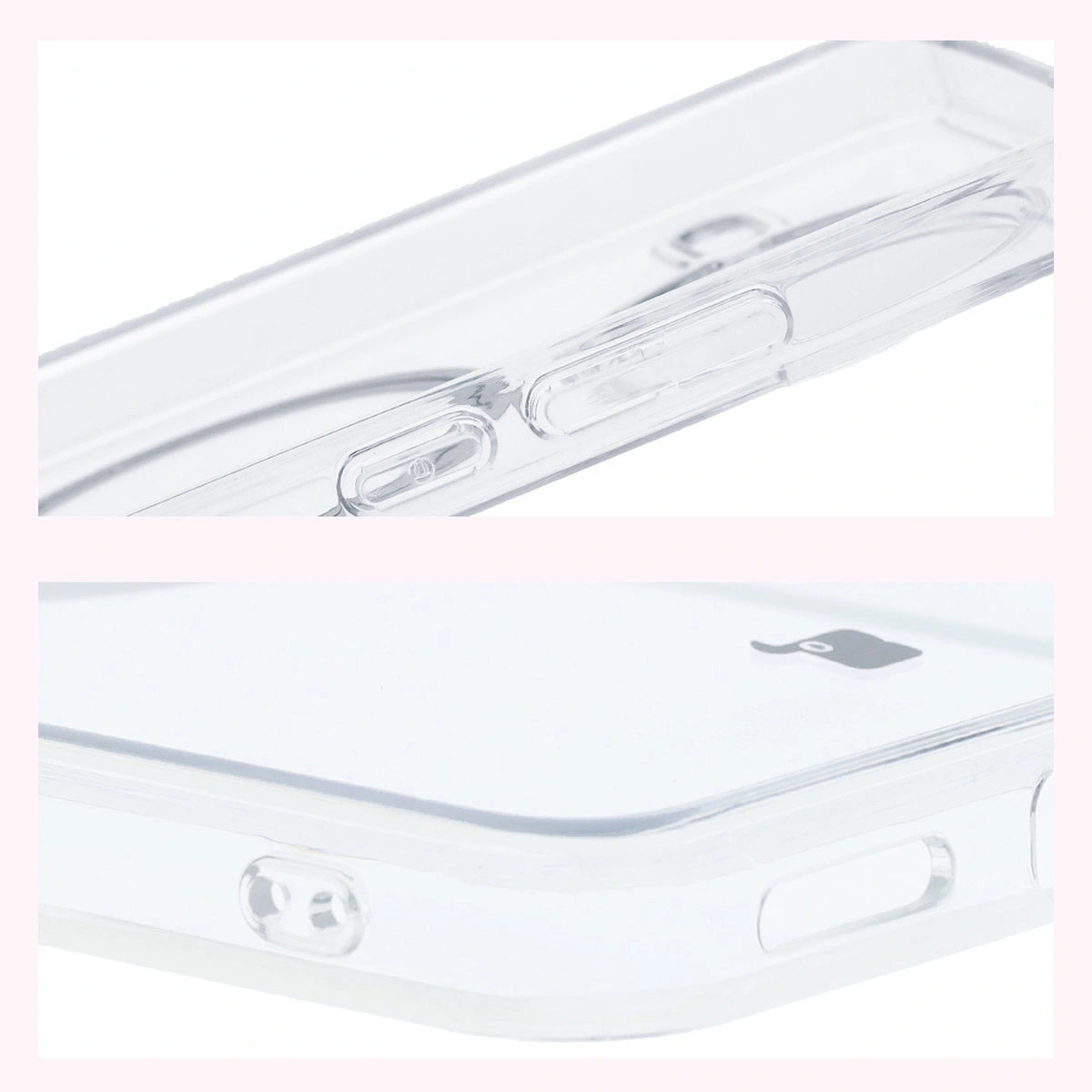 Reinforced corners and raised screen edges in the Bizon Case CrystalO for Xiaomi POCO F7 Pro