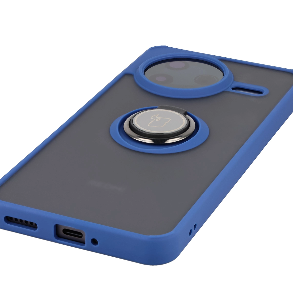 Precyzyjne wycięcia, zintegrowane osłony oraz wycięcie na smyczkę w etui Bizon Case Hybrid Ring do Xiaomi POCO F7 Pro