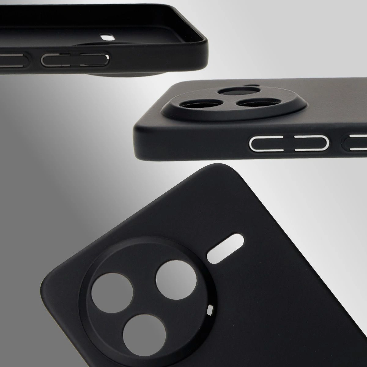 Dedykowane wycięcia i podwyższone krawędzie aparatu i ekranu w etui Bizon Case Łupka