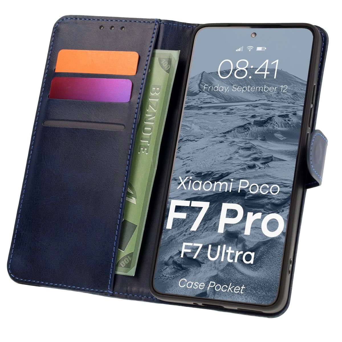 Flap case with card slots Bison Case Pocket for Xiaomi POCO F7 Pro / Xiaomi POCO F7 Ultra