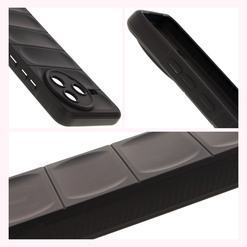 Teksturowane boki i podwyższone krawędzie ekranu i aparatu w etui Bizon Case Tur