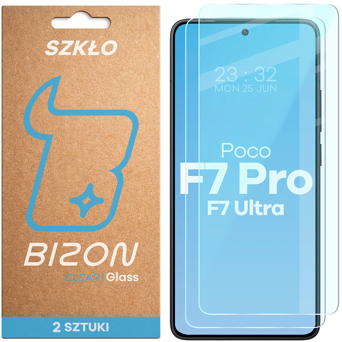 Szkło hartowane Bizon Glass Clear Duo do Xiaomi POCO F7 Pro / Xiaomi POCO F7 Ultra