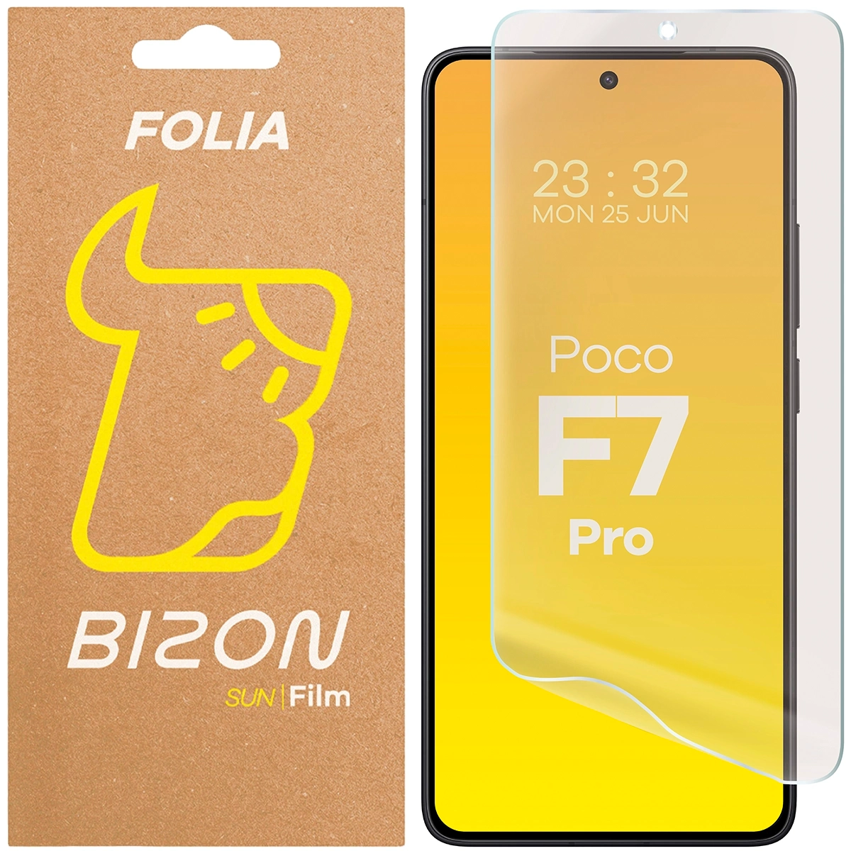 Folia matowa na ekran Bizon Glass Film Sun do Xiaomi POCO F7 Pro, 1 sztuka