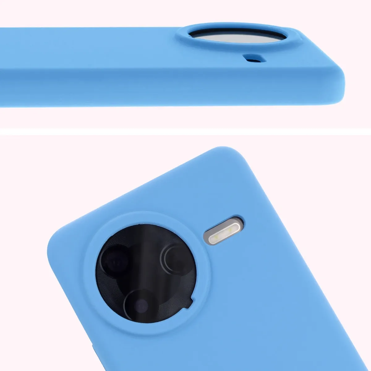 Close-up of the lens cutout in the Bison Soft Case for Xiaomi POCO F7 Pro