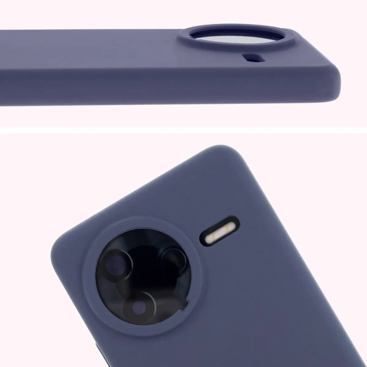 Close-up of the lens cutout in the Bison Soft Case for Xiaomi POCO F7 Pro