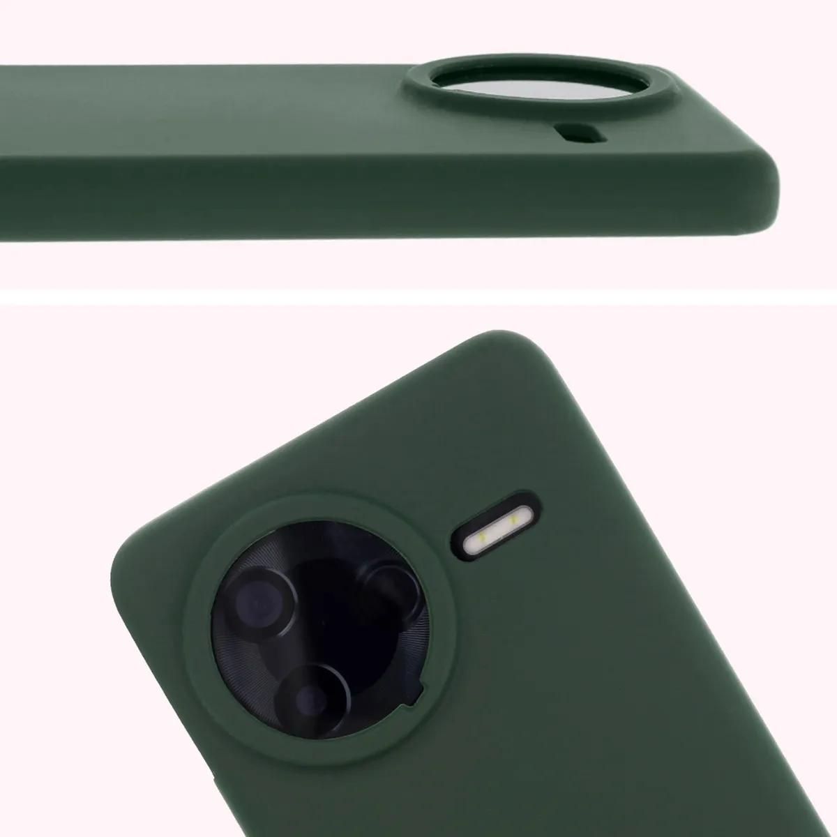 Close-up of the lens cutout in the Bison Soft Case for Xiaomi POCO F7 Pro