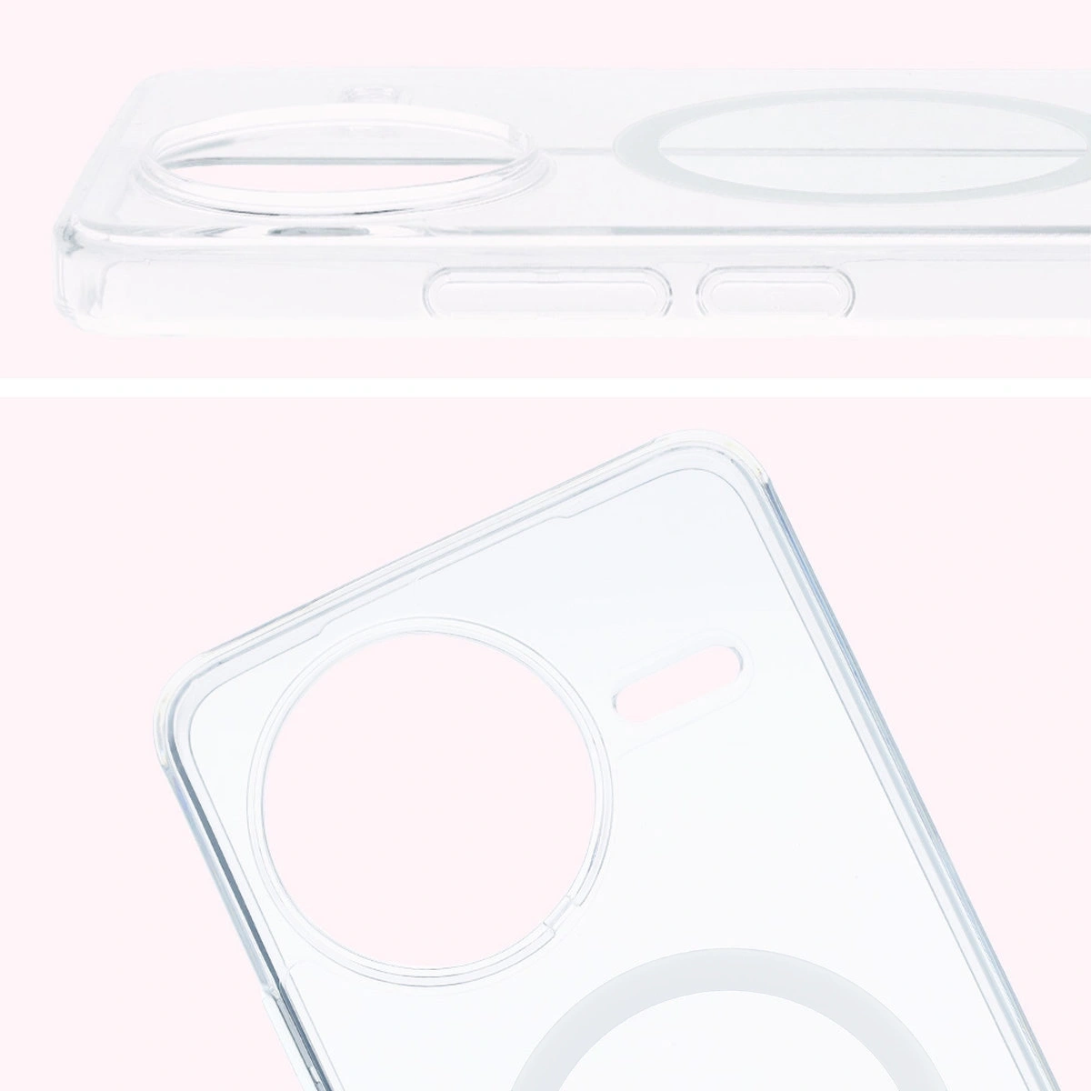 Full cutout and raised edges for the camera in the Bizon Case CrystalO for Xiaomi POCO F7 Ultra