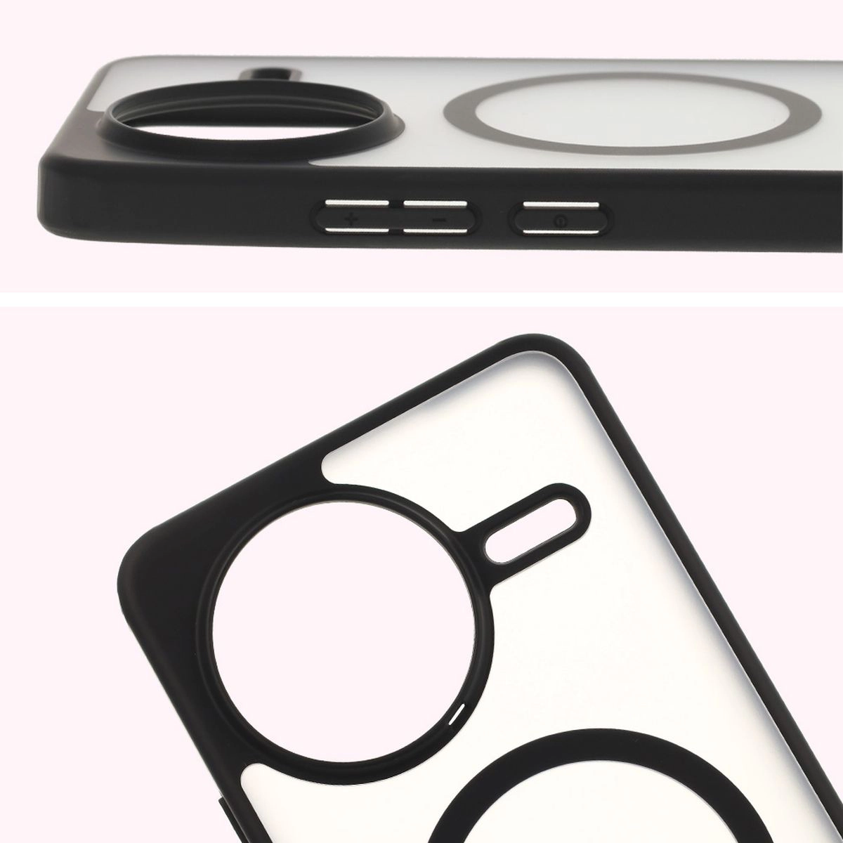 Teljes kivágás és emelt szélek a kamerához a Bizon Case MatteO tokban