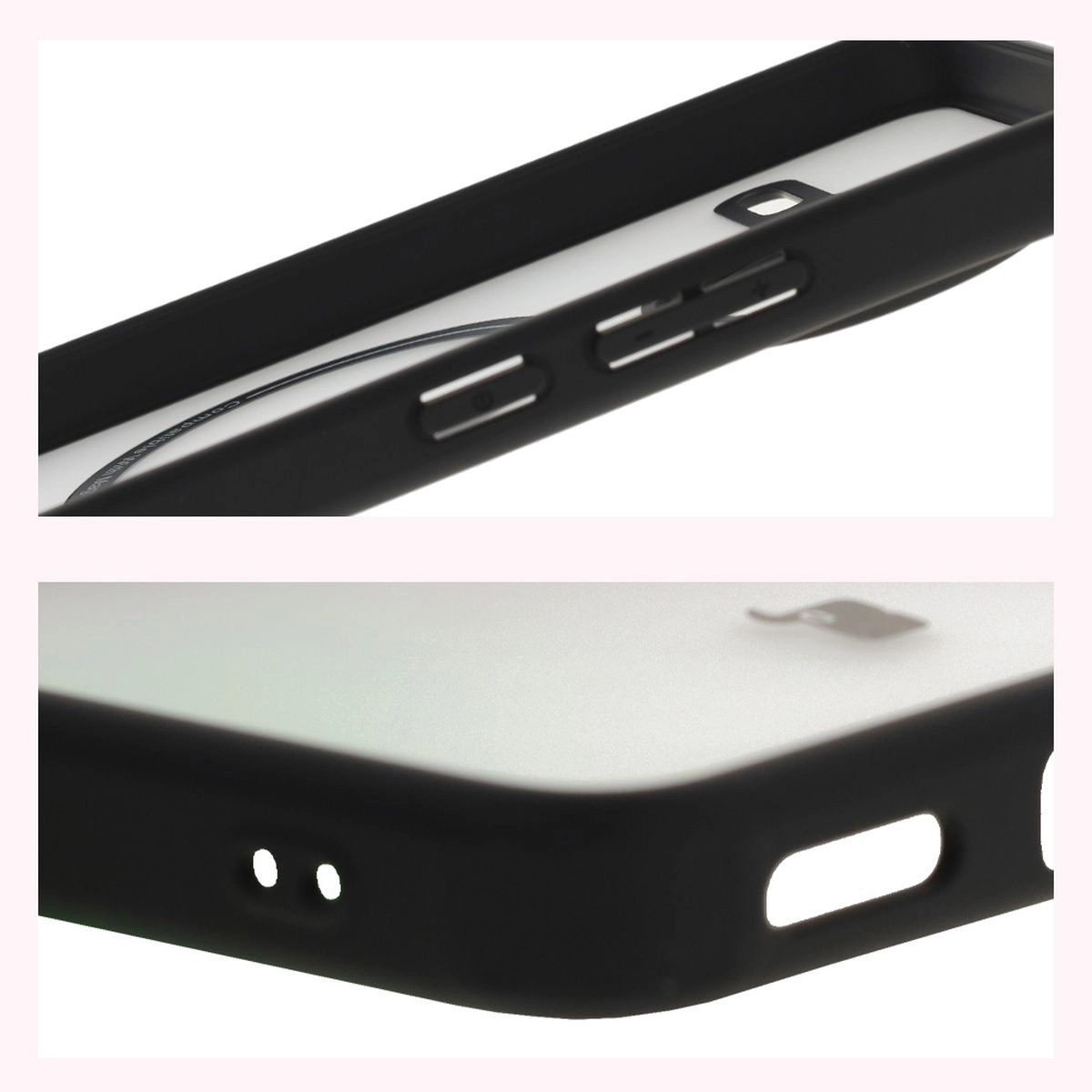 Megerősített sarkok és emelt szélek a képernyőn a Bizon Case MatteO tokban