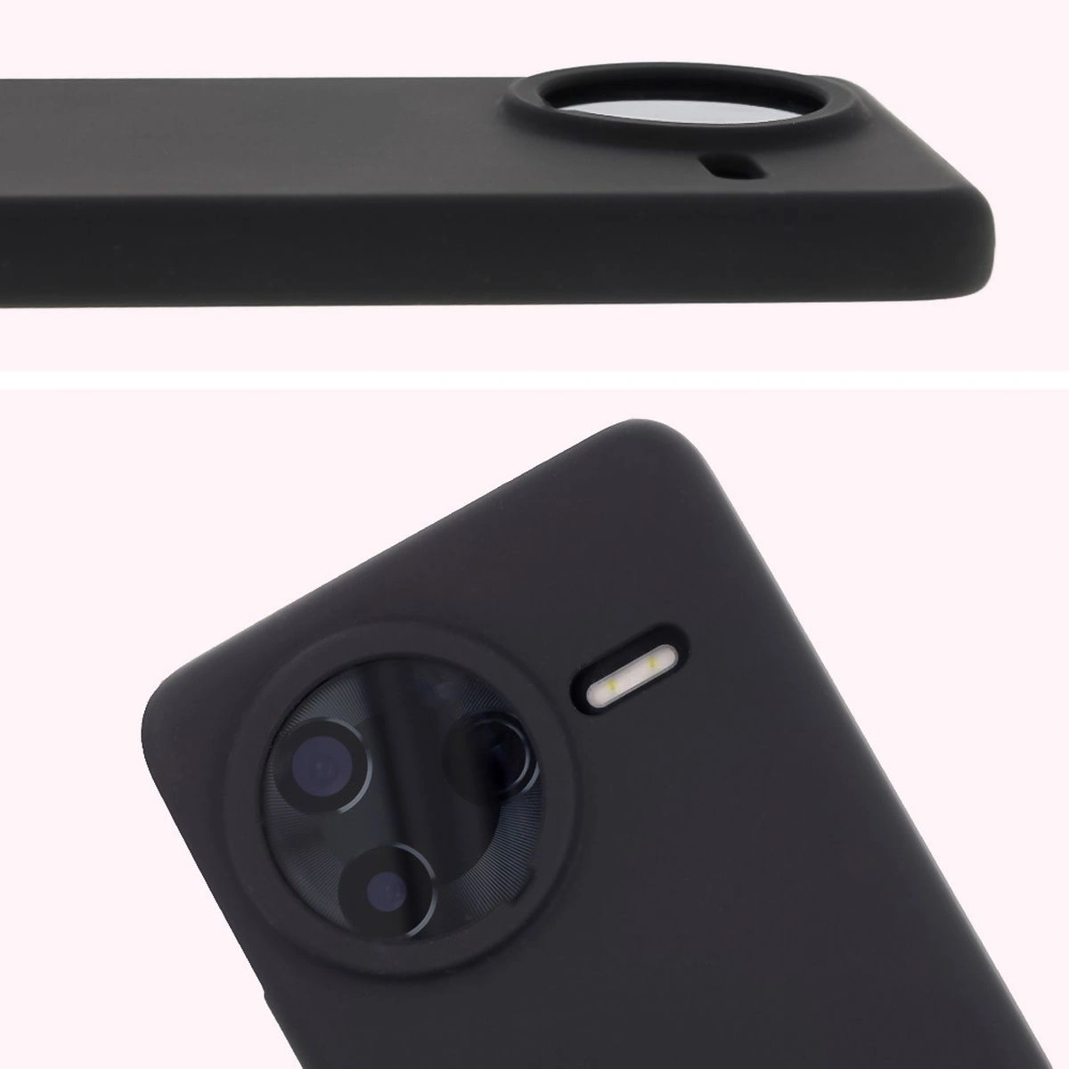 Close-up of the lens cutout in the Bison Soft Case for Xiaomi Poco F7 Ultra