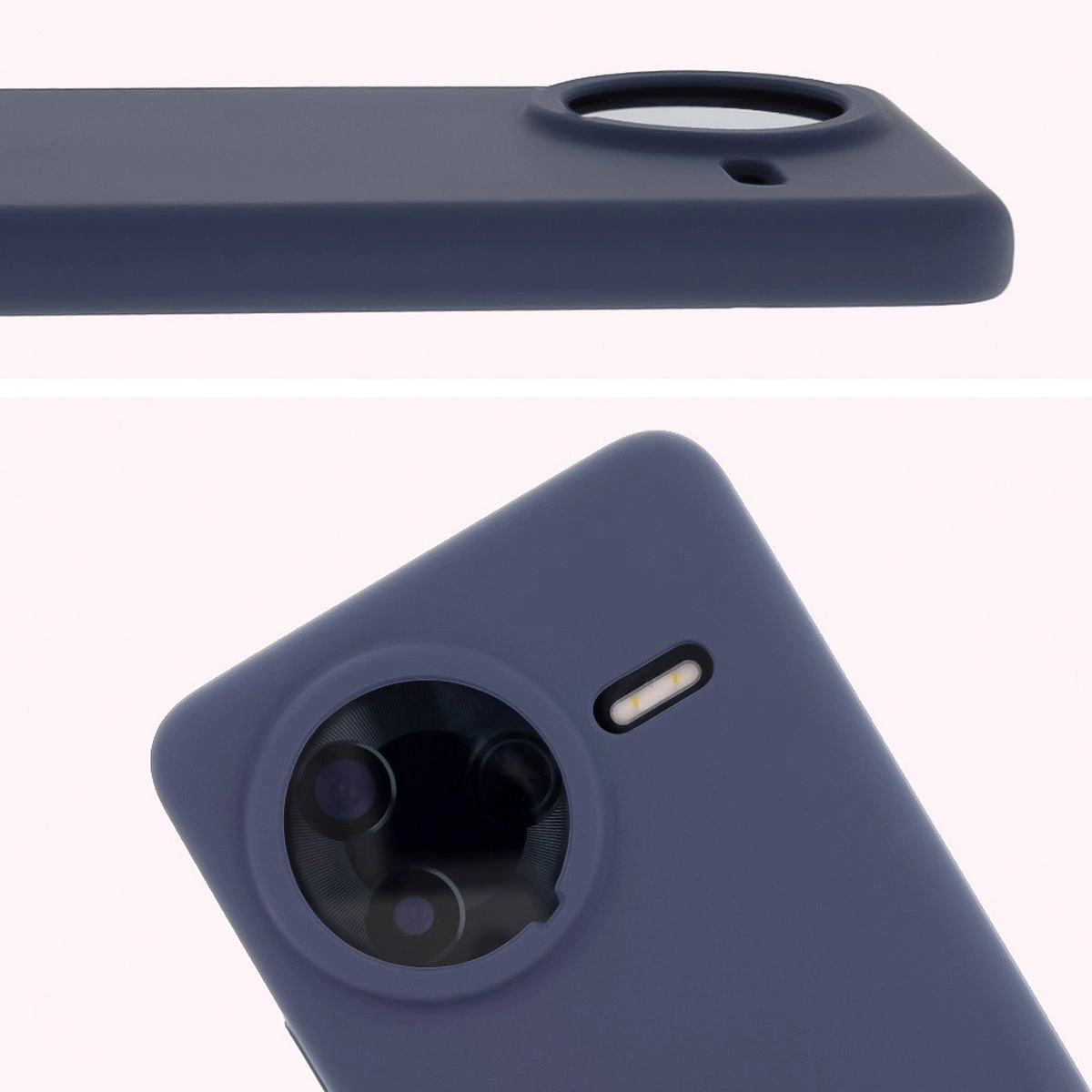 Close-up of the lens cutout in the Bison Soft Case for Xiaomi Poco F7 Ultra