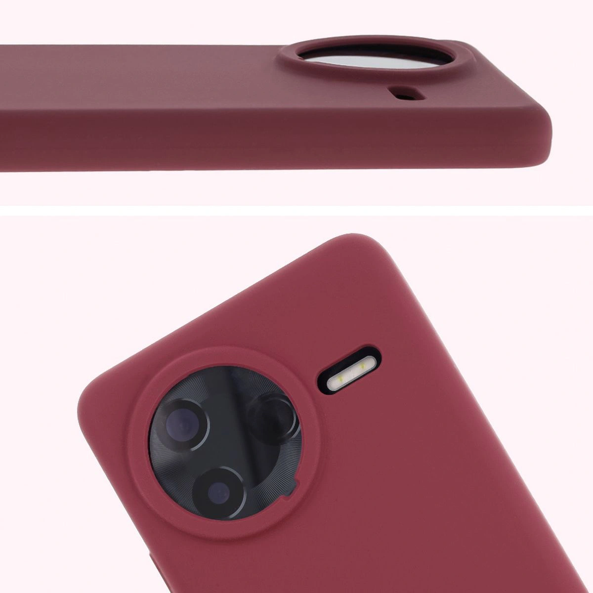 Close-up of the lens cutout in the Bison Soft Case for Xiaomi Poco F7 Ultra
