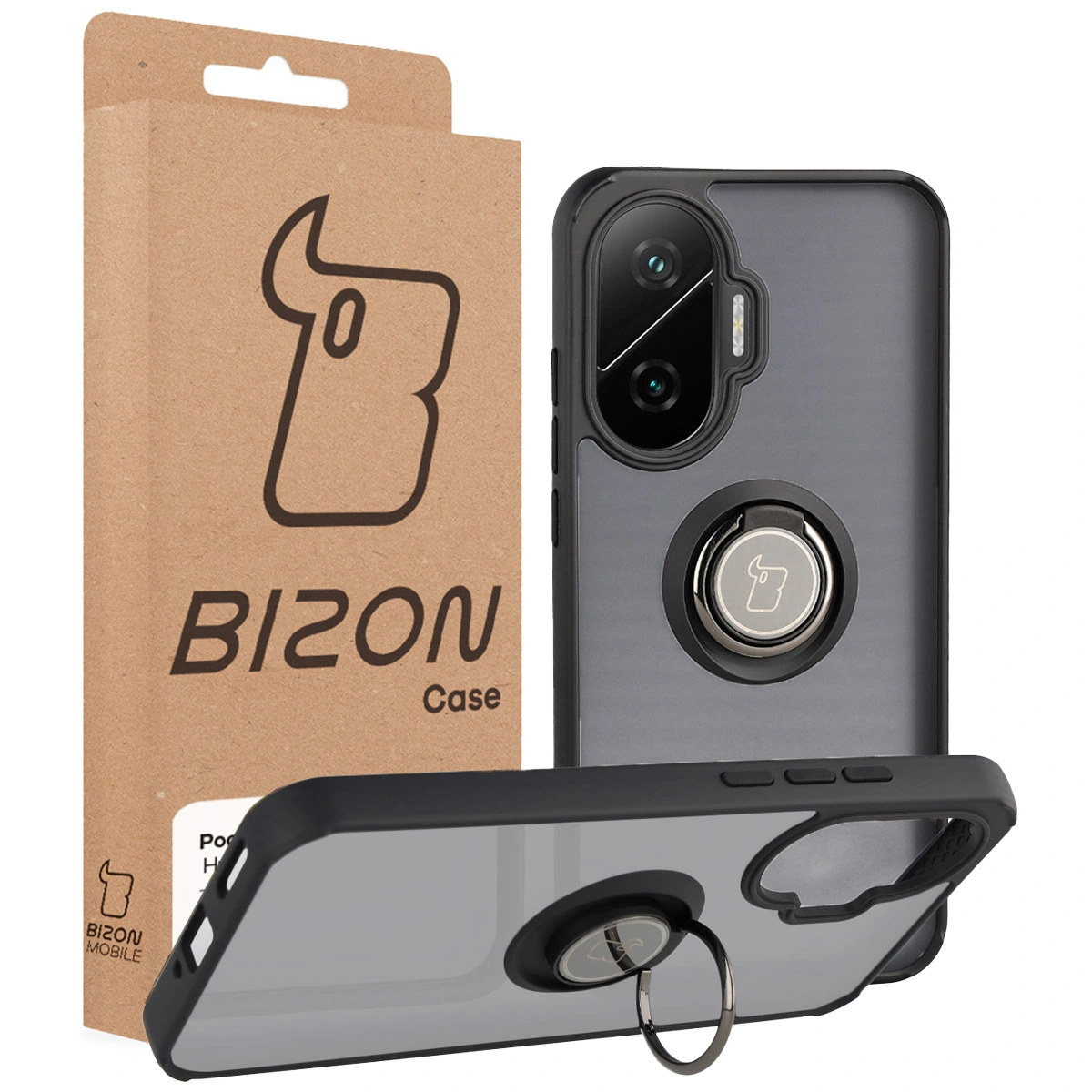 Front of the Bison Case box with a dedicated label for Xiaomi POCO F7