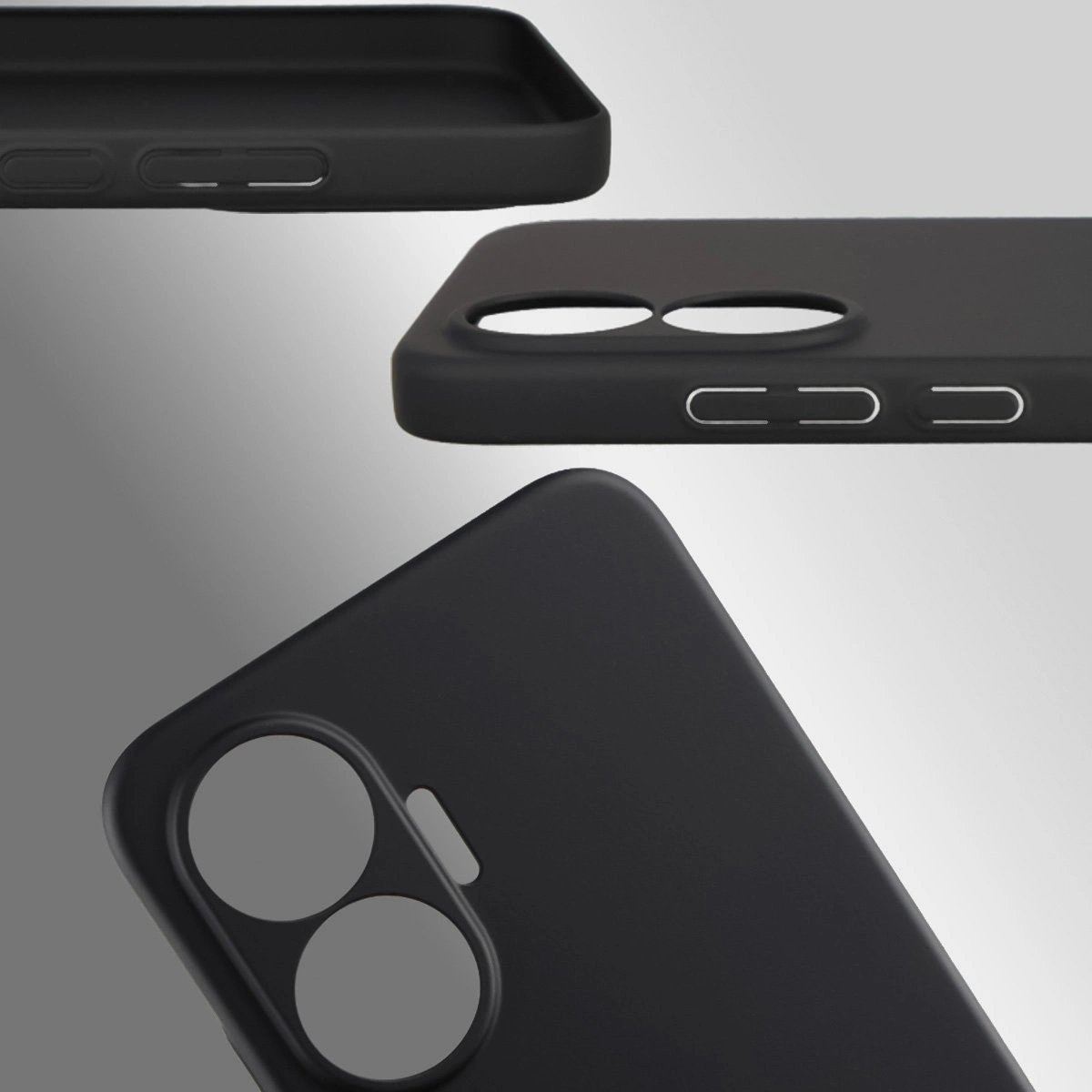 Dedykowane wycięcia i podwyższone krawędzie aparatu i ekranu w etui Bizon Case Łupka do Xiaomi POCO F7