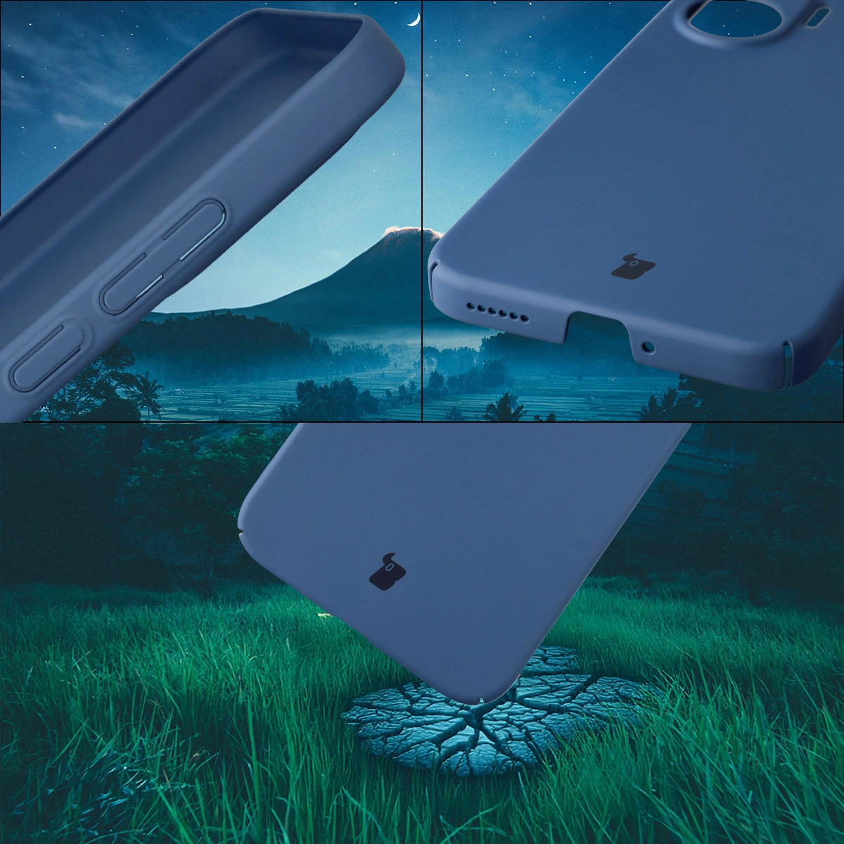 Integrierte Abdeckungen für Tasten, Ausschnitte und hartes Material des Bizon Case Łupka für Xiaomi POCO F7