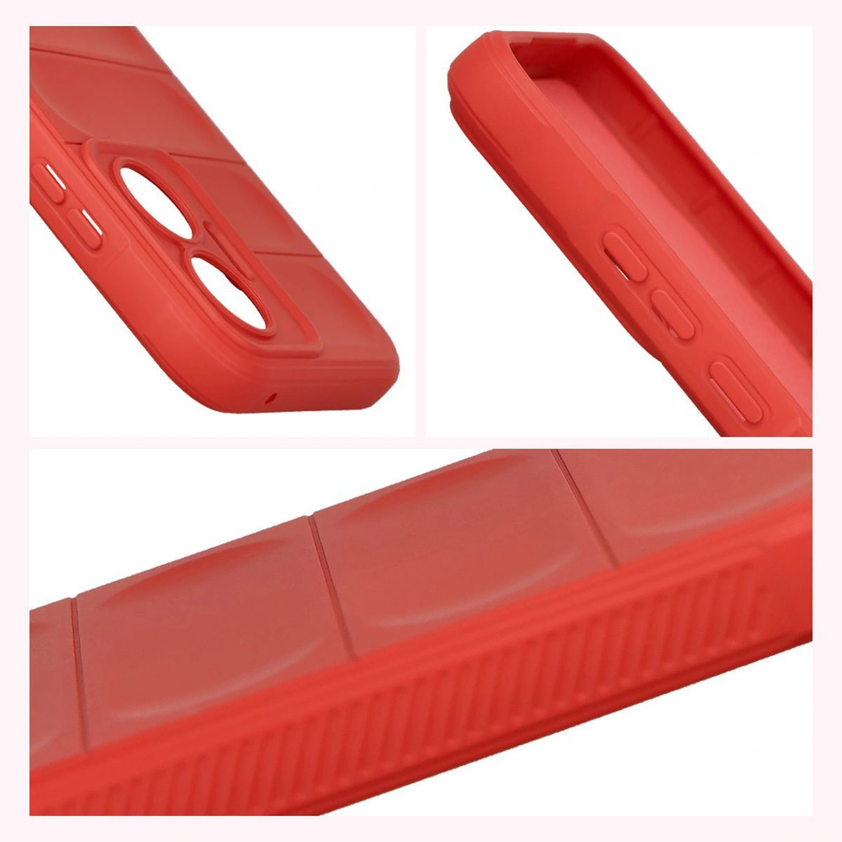 Strukturierte Seiten und erhöhte Ränder des Bildschirms und der Kamera in der Bizon Case Tur für Xiaomi POCO F7