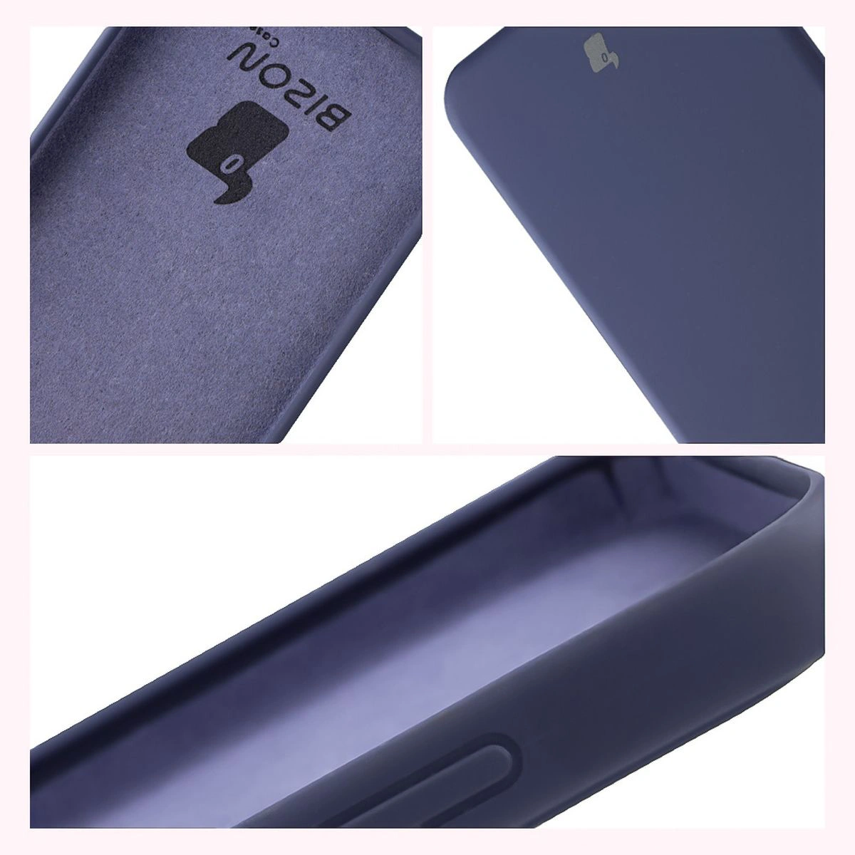Konstrukcja etui Bizon Soft Case: zintegrowane osłony, podwyższone krawędzie i wyściółka z mikrofibry do Xiaomi POCO F7