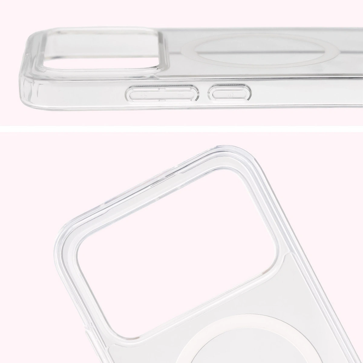 Decupaj complet și margini ridicate pentru cameră în husa Bizon Case CrystalO pentru Xiaomi POCO F8 Pro