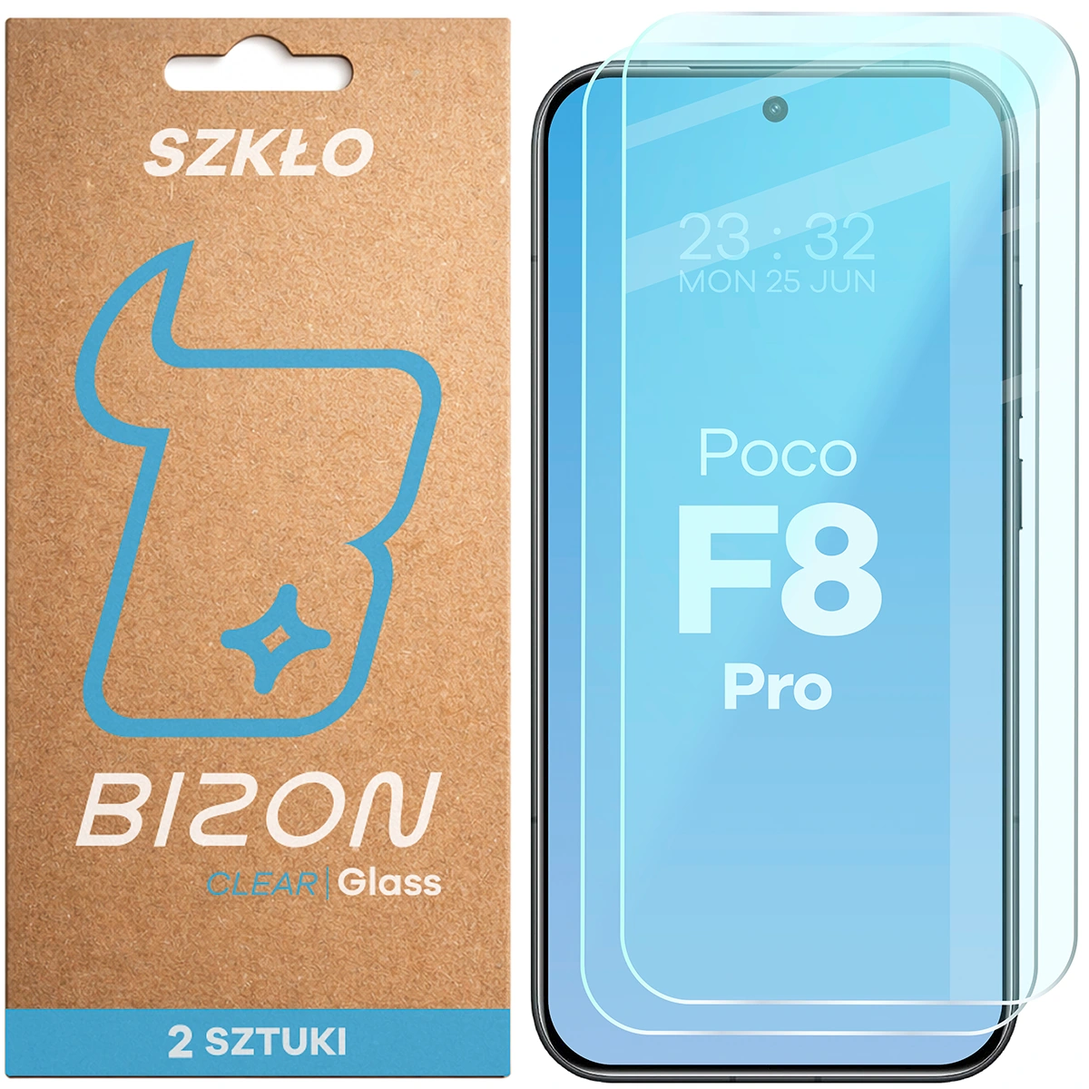 Szkło hartowane Bizon Glass Clear Duo do Xiaomi POCO F8 Pro