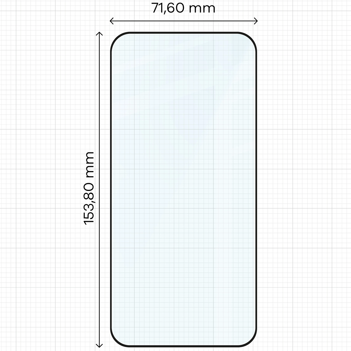 Wymiary szkła Bizon Glass Edge Duo do Xiaomi POCO F8 Pro