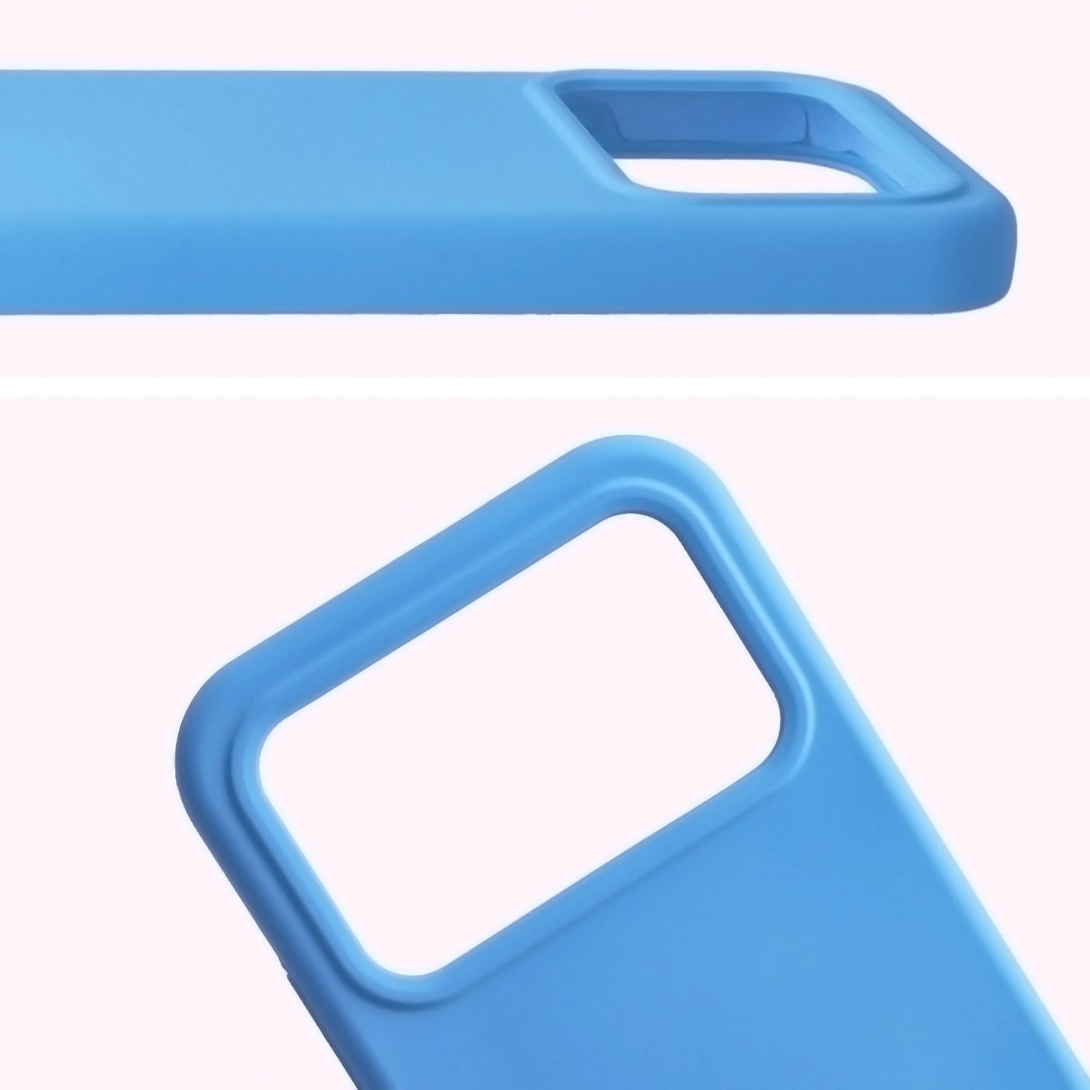 Close-up of the lens cutout in the Bison Soft Case for Xiaomi POCO F8 Pro