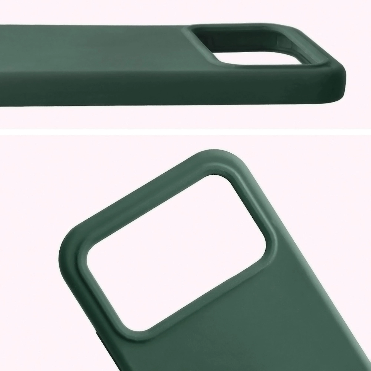 Close-up of the lens cutout in the Bison Soft Case for Xiaomi POCO F8 Pro