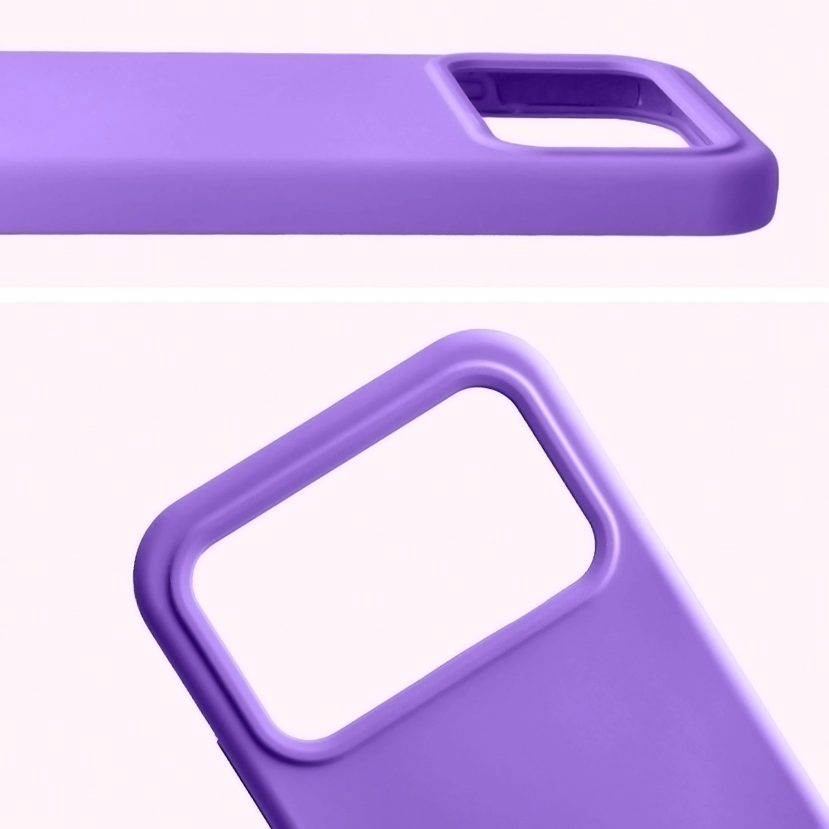 Close-up of the lens cutout in the Bison Soft Case for Xiaomi POCO F8 Pro