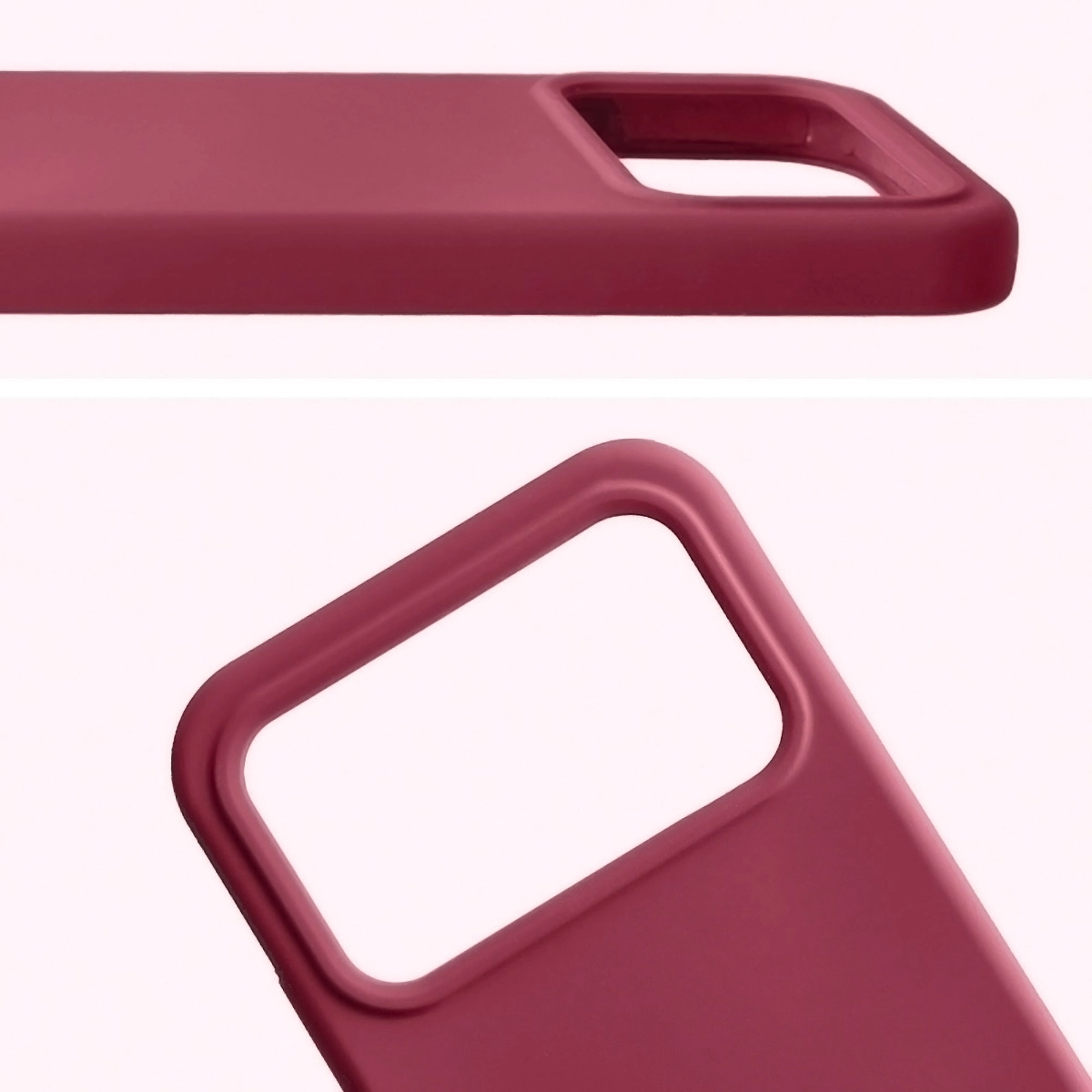 Close-up of the lens cutout in the Bison Soft Case for Xiaomi POCO F8 Pro