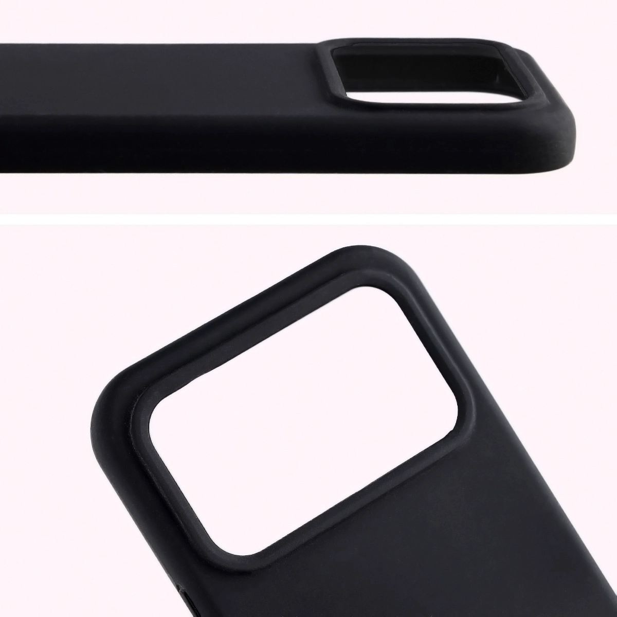 Close-up of the lens cutout in the Bison Soft Case for Xiaomi POCO F8 Ultra