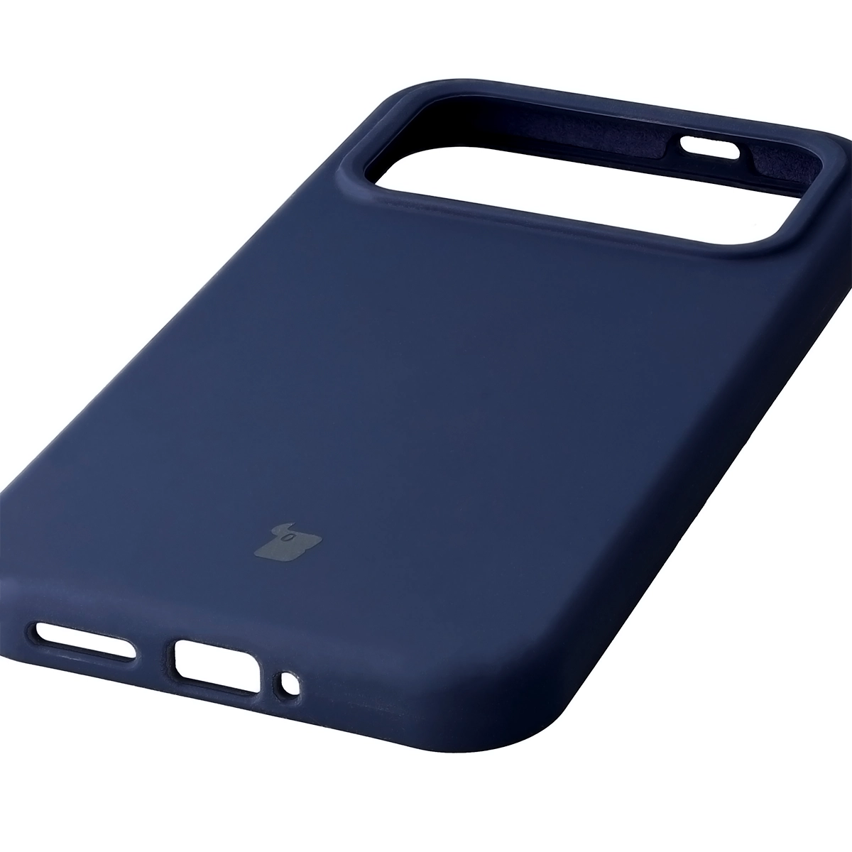Close-up of precise cutouts and wireless charging capability in the Bison Soft Case for Xiaomi POCO F8 Ultra