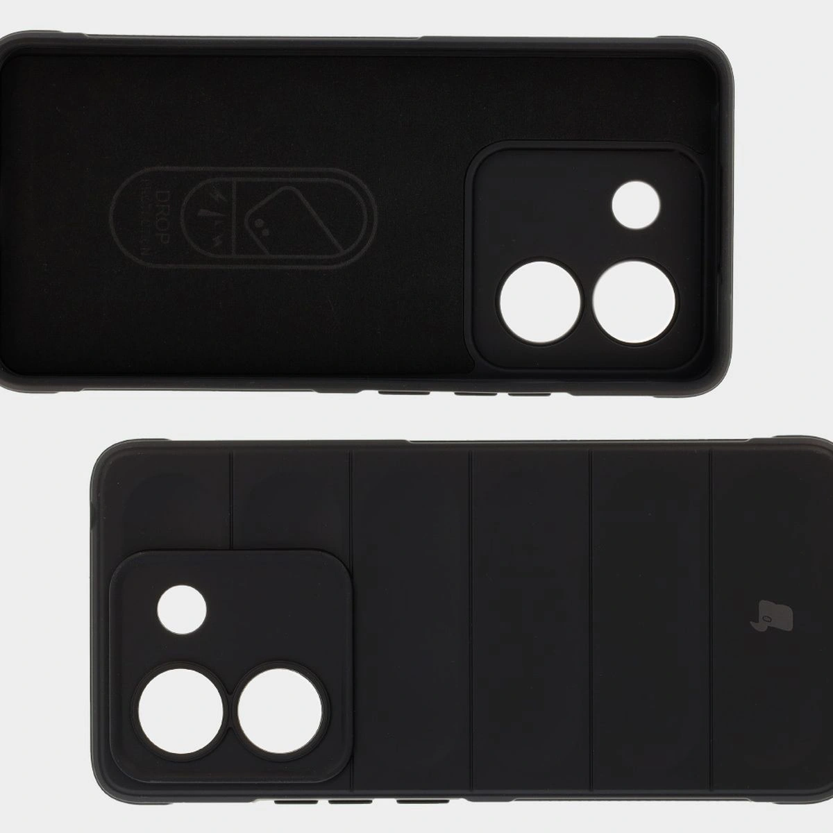 Mikrofaser-Futter, Vertiefungen auf der Rückseite und verstärkte Ecken im Etui Bison Case Tur für Xiaomi Poco M7 Pro 5G