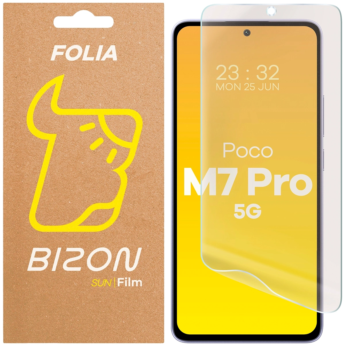 Folia matowa na ekran Bizon Glass Film Sun do Xiaomi Poco M7 Pro 5G, 1 sztuka