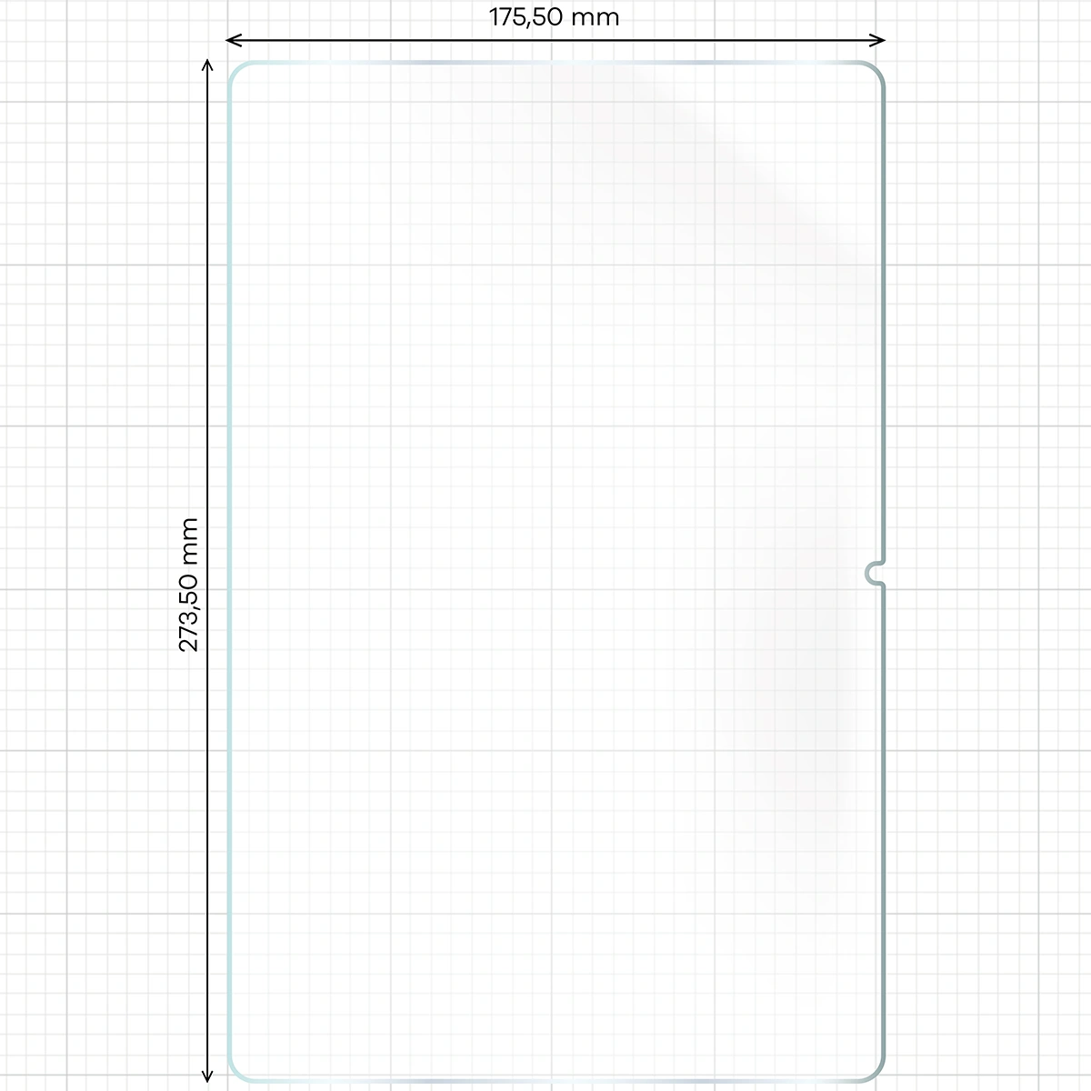 Wymiary folii hydrożelowej na ekran Bizon Film Tab Papirus Duo do Xiaomi POCO Pad M1