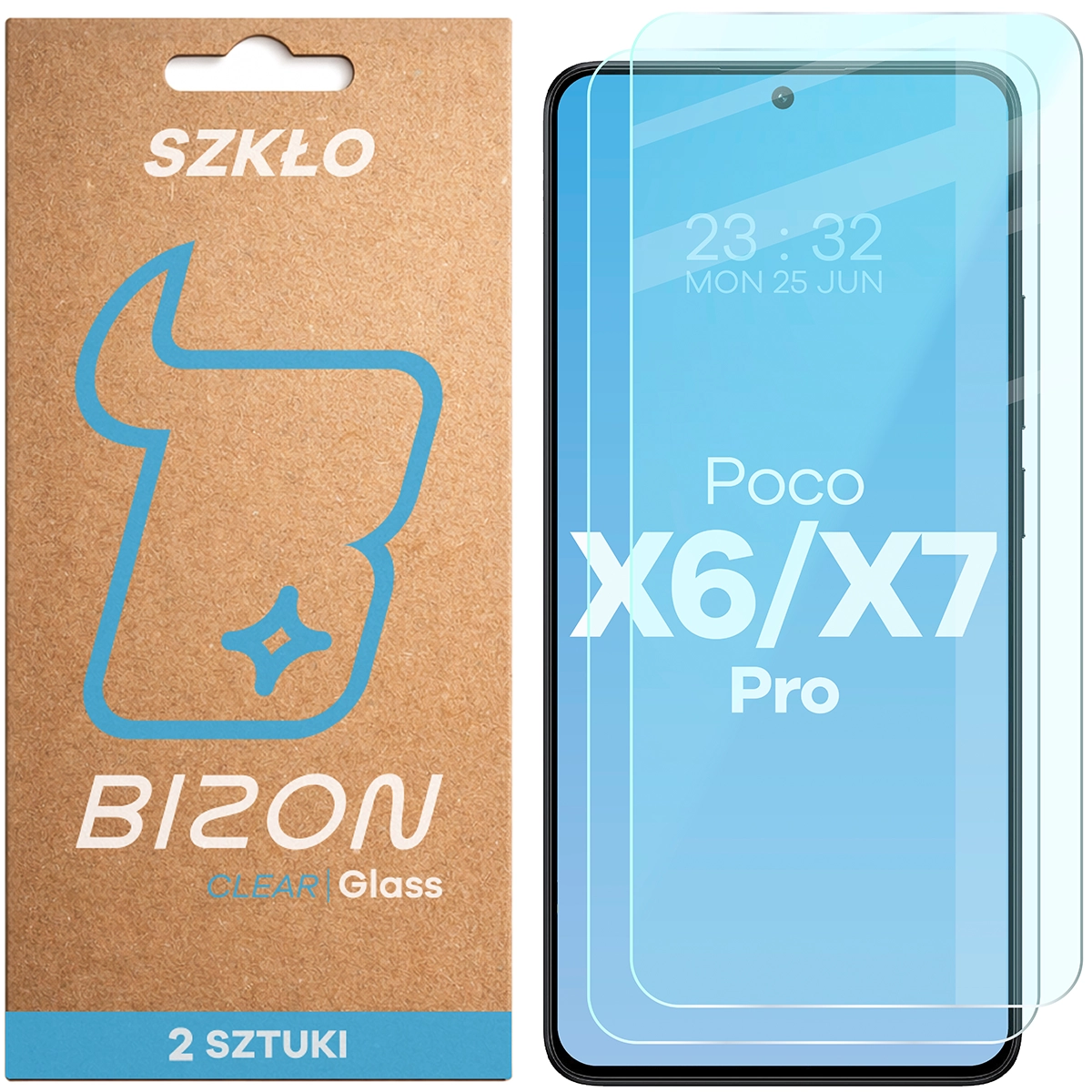 Szkło hartowane Bizon Glass Clear Duo do Xiaomi POCO X6 Pro / Xiaomi POCO X7 Pro