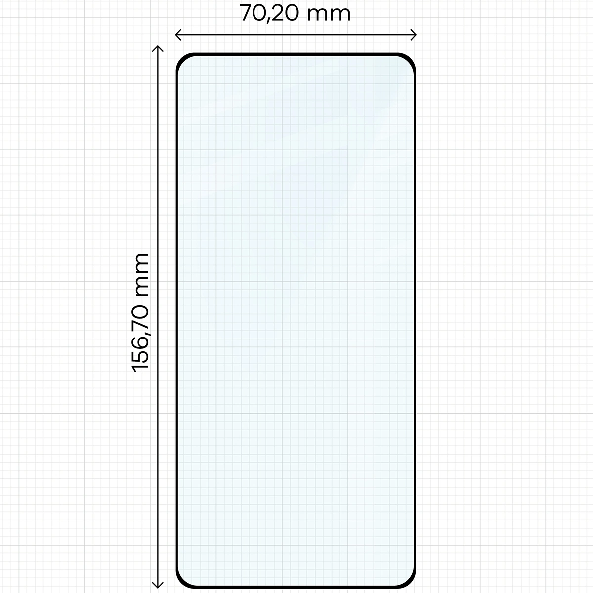 Wymiary szkła Bizon Glass Edge Duo do Xiaomi POCO X6 / Xiaomi Redmi Note 13 5G / Xiaomi Redmi Note 13 Pro 4G/5G / Xiaomi POCO M6 Pro 4G