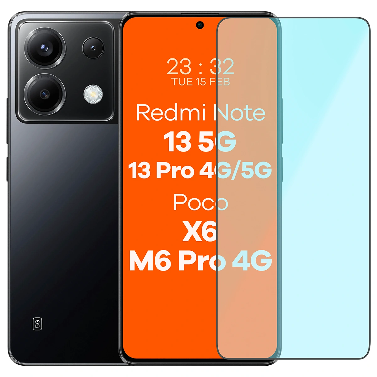 Gehärtetes Glas Bizon Smart Glass für Xiaomi POCO X6 / Xiaomi Redmi Note 13 5G / Xiaomi Redmi Note 13 Pro 4G/5G / Xiaomi POCO M6 Pro 4G
