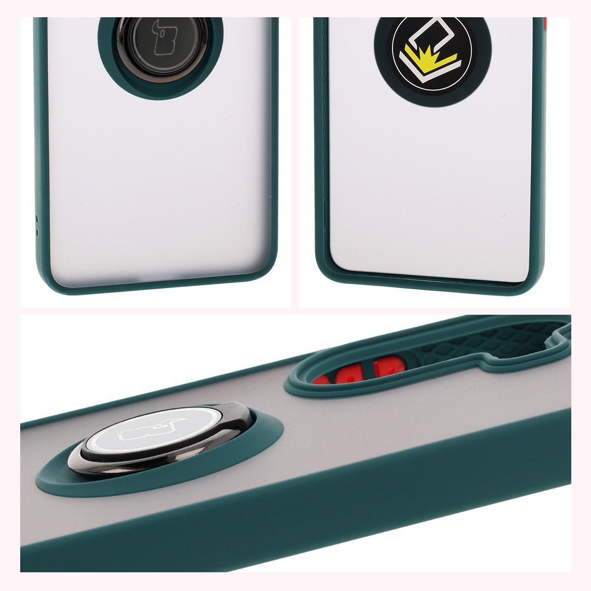 Proprietăți Bizon Case Hybrid Ring: ramă antiderapantă și design mat