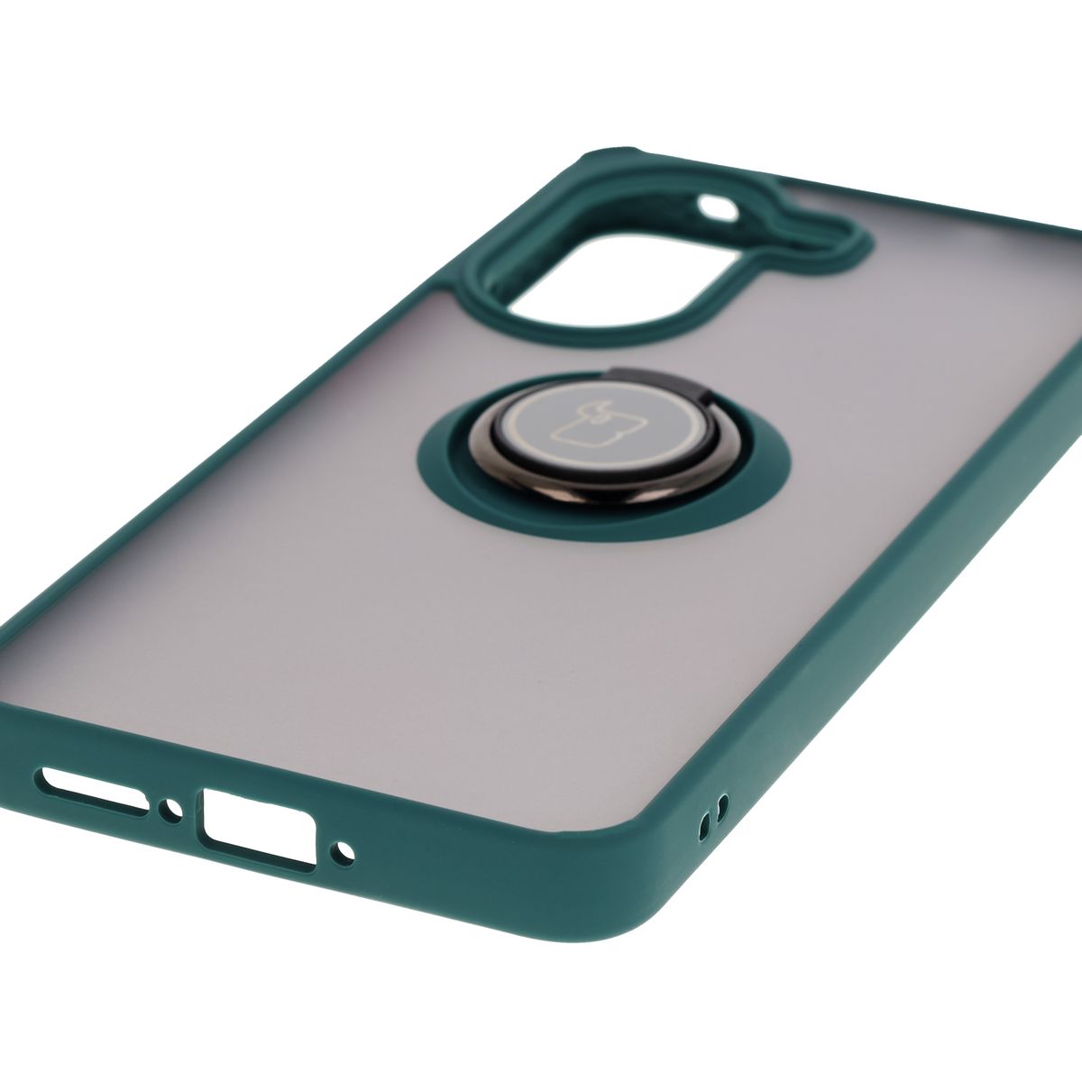 Decupaje precise, capace integrate și decupaj pentru curea în carcasa Bizon Case Hybrid Ring