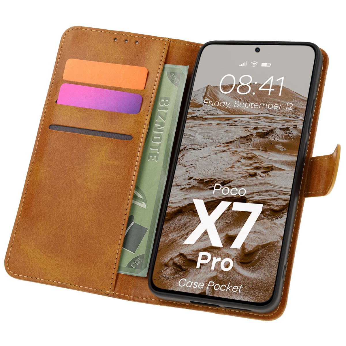 Bison Case Pocket flip case for Xiaomi Poco X7 Pro