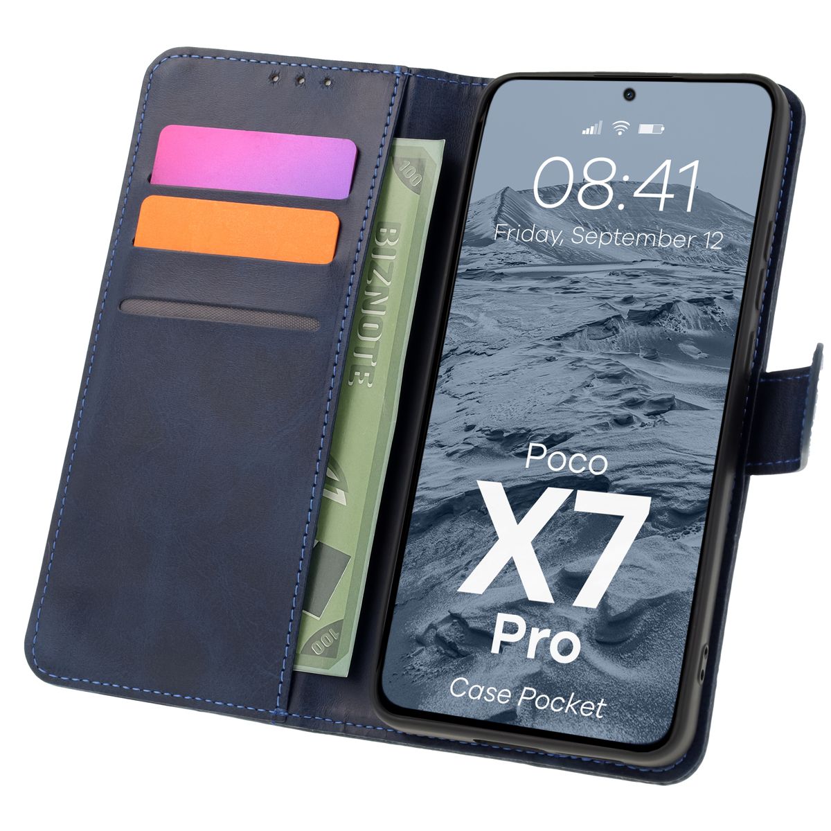 Bison Case Pocket flip case for Xiaomi Poco X7 Pro