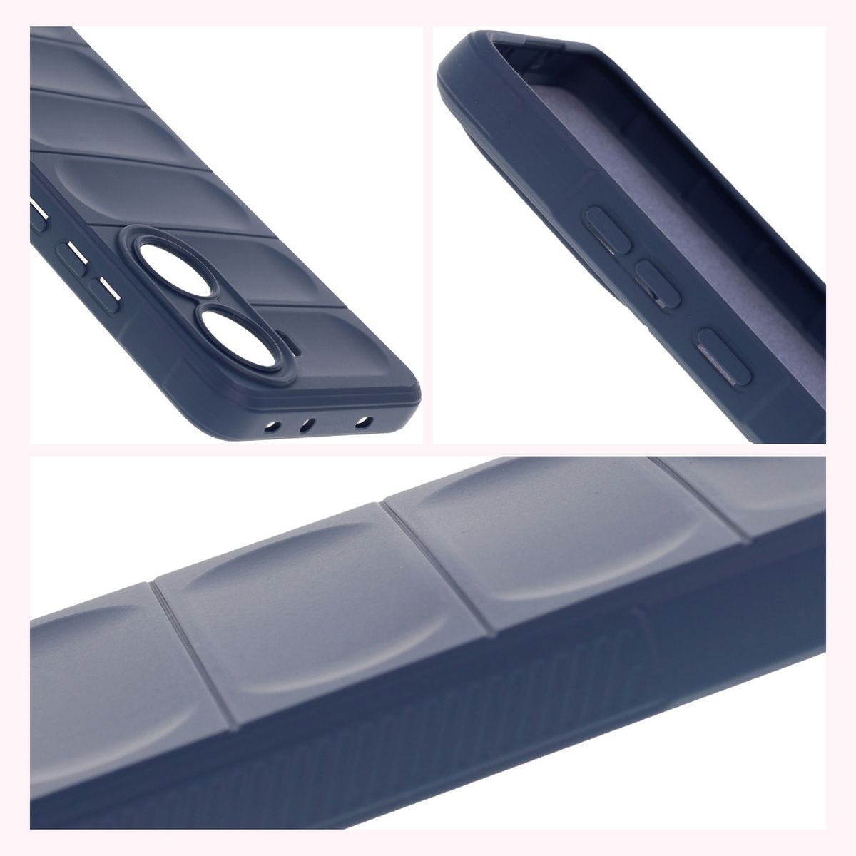 Textured sides and raised edges of the screen and camera in the Bison Case Tur