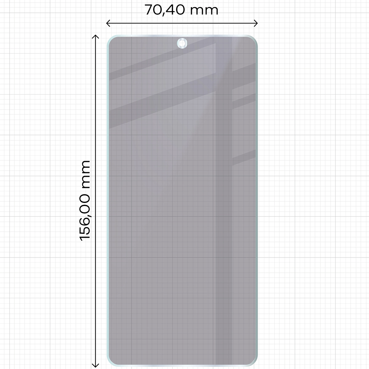 Wymiary szkła Bizon Glass Mule Shadow do Poco X7 Pro