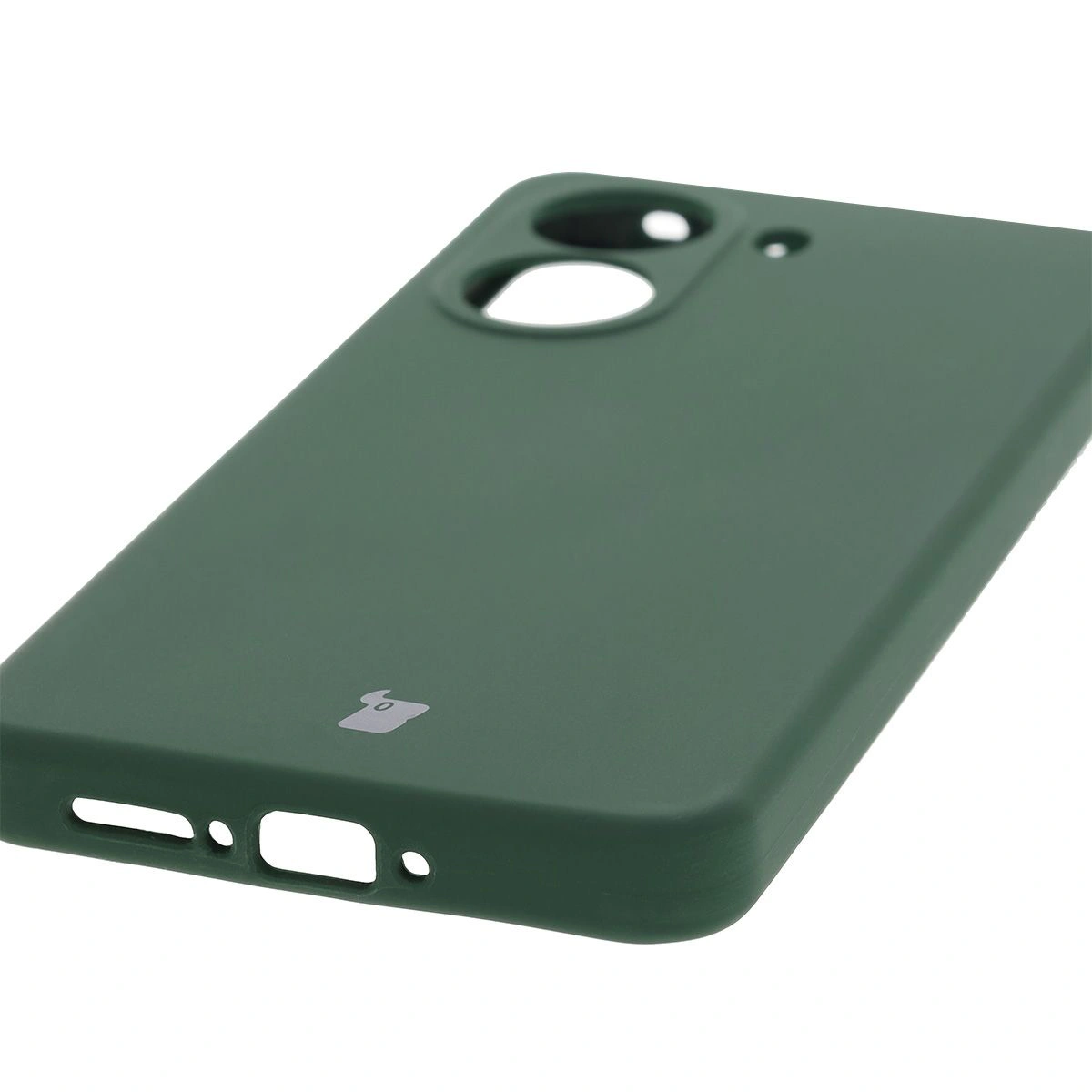 Prim-plan pe decupajele precise și posibilitatea de încărcare wireless în carcasa Bizon Soft Case pentru Xiaomi Poco X7 Pro