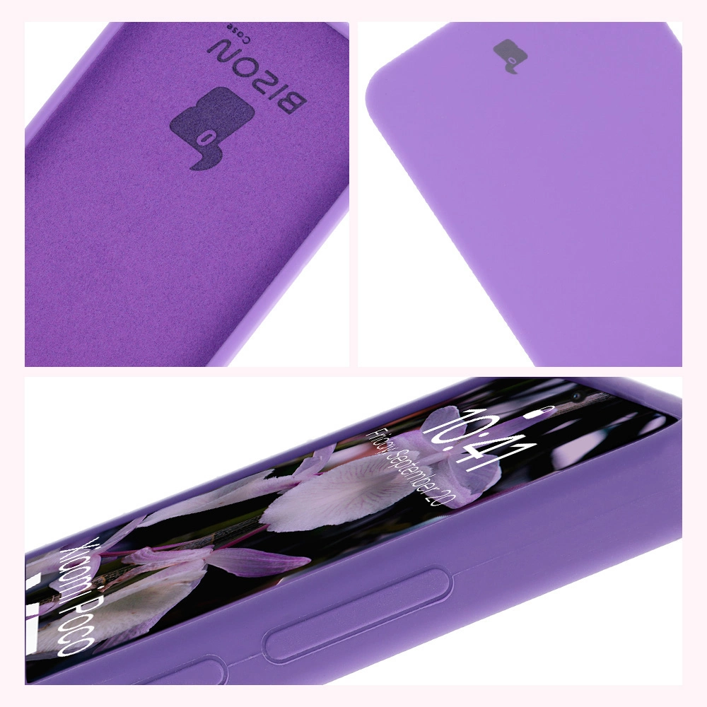 Construcția carcasei Bizon Soft Case: protecții integrate, borduri ridicate și căptușeală din microfibră pentru Xiaomi Poco X7 Pro