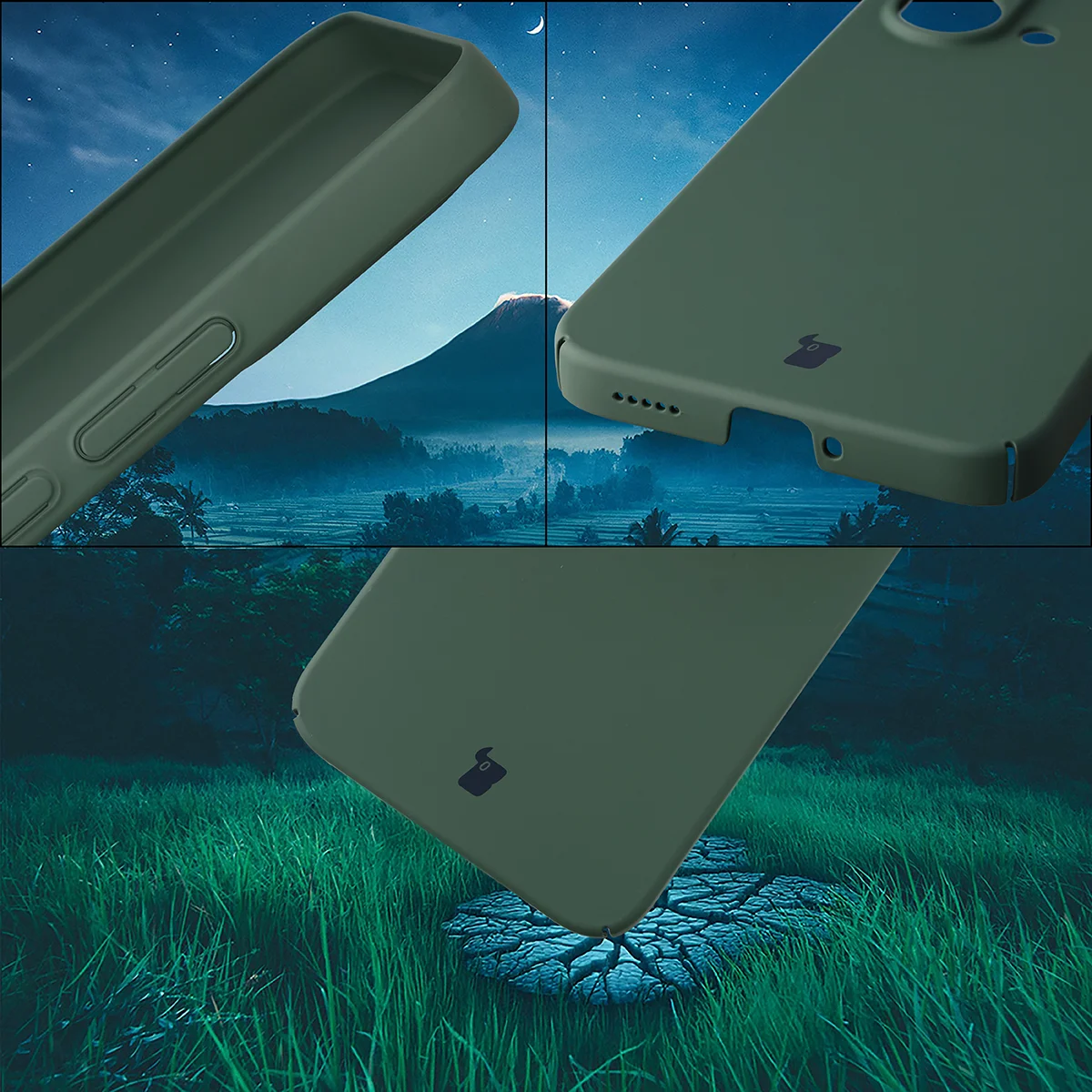 Zintegrowane osłony na przyciski, wycięcia i twardy materiał etui Bizon Case Łupka do Xiaomi POCO X8 Pro Max